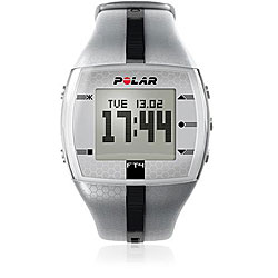 Polar FT4M Men's Silver/ Black Heart Rate Monitor