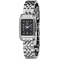ESQ by Movado Women's Capri Stainless Steel Black Dial Watch