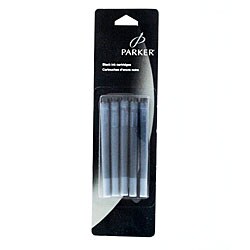 Parker Fountain Pen Black Ink Refill Cartridges (Pack of 30)