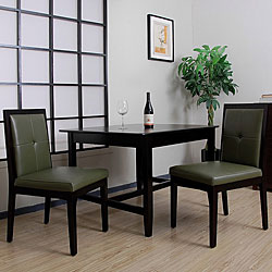 Pax Olive Leather Dining Chairs (Set of 2)