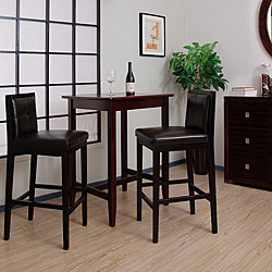 Pax Dark Brown Leather Bar Stools