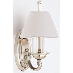 Sea Gull Lighting Antique Silver Finish Three Light Wall Sconce