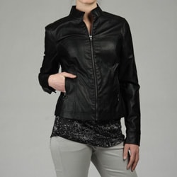 Black Rivet Women's Zip-front Moto Jacket
