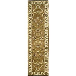 Hand-tufted Gold Wool Tabriz Runner (2'3 x 8')