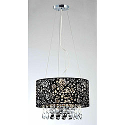 Crystal Black Shade 3-light Chandelier