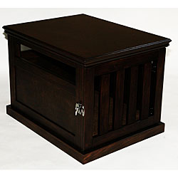 Espresso Furniture-style Dog Crate
