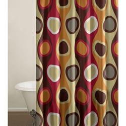 Retro Radar Red Shower Curtain