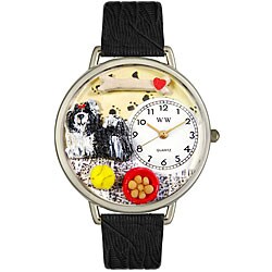 Whimsical Leather Strap Shih-Tzu Theme Watch