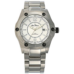 Lucien Piccard Men's White Dial Stainless Steel Watch
