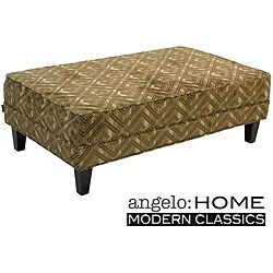 angelo:HOME Pecan Brown Cocktail Ottoman.