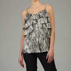 Dolce Vita Women's 'Rosario' Hammered Silk Ruffle Top