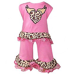 AnnLoren Pink Leopard Heart Cha Cha American Girl Doll Outfit
