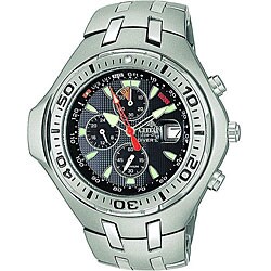 Citizen Men's Eco-drive Aqualand Black Dial Watch