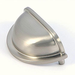 Stone Mill Satin Nickel Nantucket Cup Cabinet Pulls (Pack of 10)
