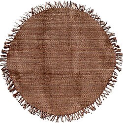 Hand-woven Natural Jute Rug (6' Round)