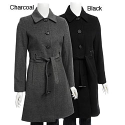Via Spiga Women's Wool Belted Button-front Coat