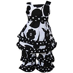 AnnLoren Black and White Floral American Girl Doll Outfit