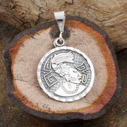 Sterling Silver King of Palenque Pendant (Mexico)