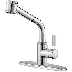Kissah Polished Chrome Pull-out Kitchen Faucet.