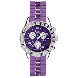 Christian Dior Christal Purple Chronograph Women's Watch