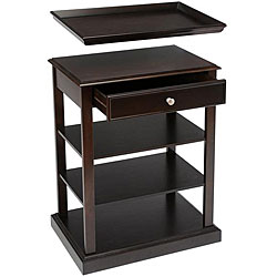 Bay Shore Collection 3-shelf Accent Table with Serving Tray