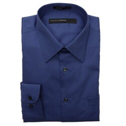 Perry Ellis Men's Blue Wrinkle-free Dress Shirt