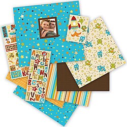 'Rowdy Boy' 86-piece 12x12-inch Scrapbook Album Kit