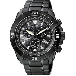 Citizen Men's Eco-Drive Ion-plated Black Chronograph Watch