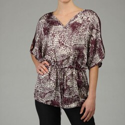 Collective Concepts Women's Cinched Waist Kimono Top