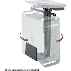 Safco Swivel-Mount Under Desk CPU Holder