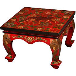 Black and Red Tibetan Tiger Accent / Coffee Table (China)