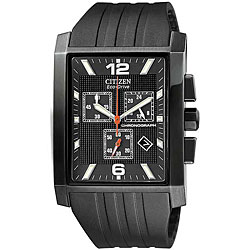 Citizen Men's Eco-Drive Black Rubber Strap Watch