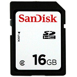 SanDisk 16GB Secure Digital SDHC Memory Card