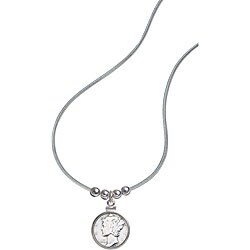 Silver Mercury Dime Pendant