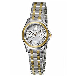 Caravelle Women's 'Diamond' Two-tone Stainless Steel Watch