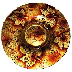 Handcrafted 'Maple Leaf' Glass Bowl