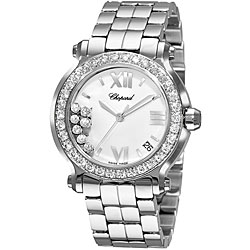 Chopard Women's 'Happy' Stainless Steel Diamond Sport Watch