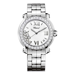 Chopard Women's 'Happy' Stainless Steel Diamond Sport Watch