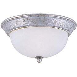Athenia 2-light Silver Patina Ceiling Light