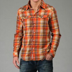 Just A Cheap Shirt Men's Orange Western Shirt