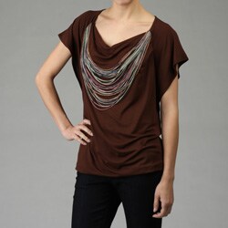 August Silk Women's 'Raglan' Necklace Top