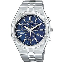 Citizen Men's Eco-Drive Stainless Steel Blue Dial Watch