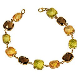 14k Yellow Gold Multi-gemstone Bracelet