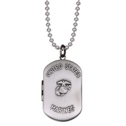 Sterling Essentials Sterling Silver 30-inch Wounded Warrior Project US Marines Corp Necklace