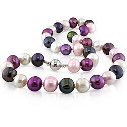 Multi-colored Freshwater Pearl Necklace (11-12 mm)