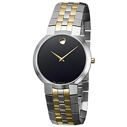 Movado Men's 'Faceto' Two-tone Stainless Steel Watch