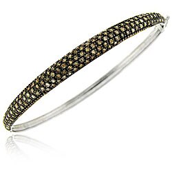 Sterling Silver 1 1/2ct TDW Brown Diamond Bangle