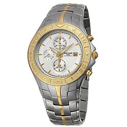 Pulsar Men's Alarm Chronograph Two-tone Steel Watch
