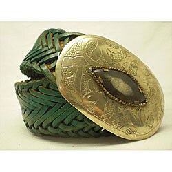 CO2 Women's Green Vintage Woven Belt