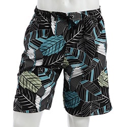 Newport Blue Men's Leaf Print Swim Trunks